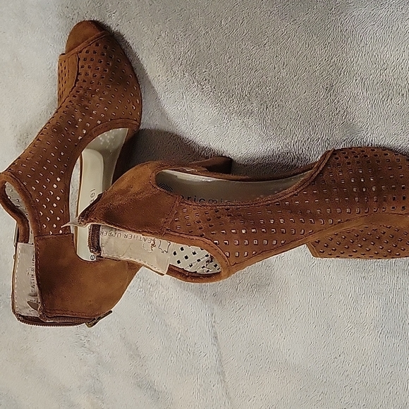 Leather Open toe booties - Picture 3 of 6